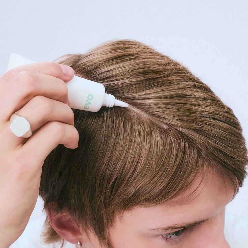 scalp exfoliate + soothe routine